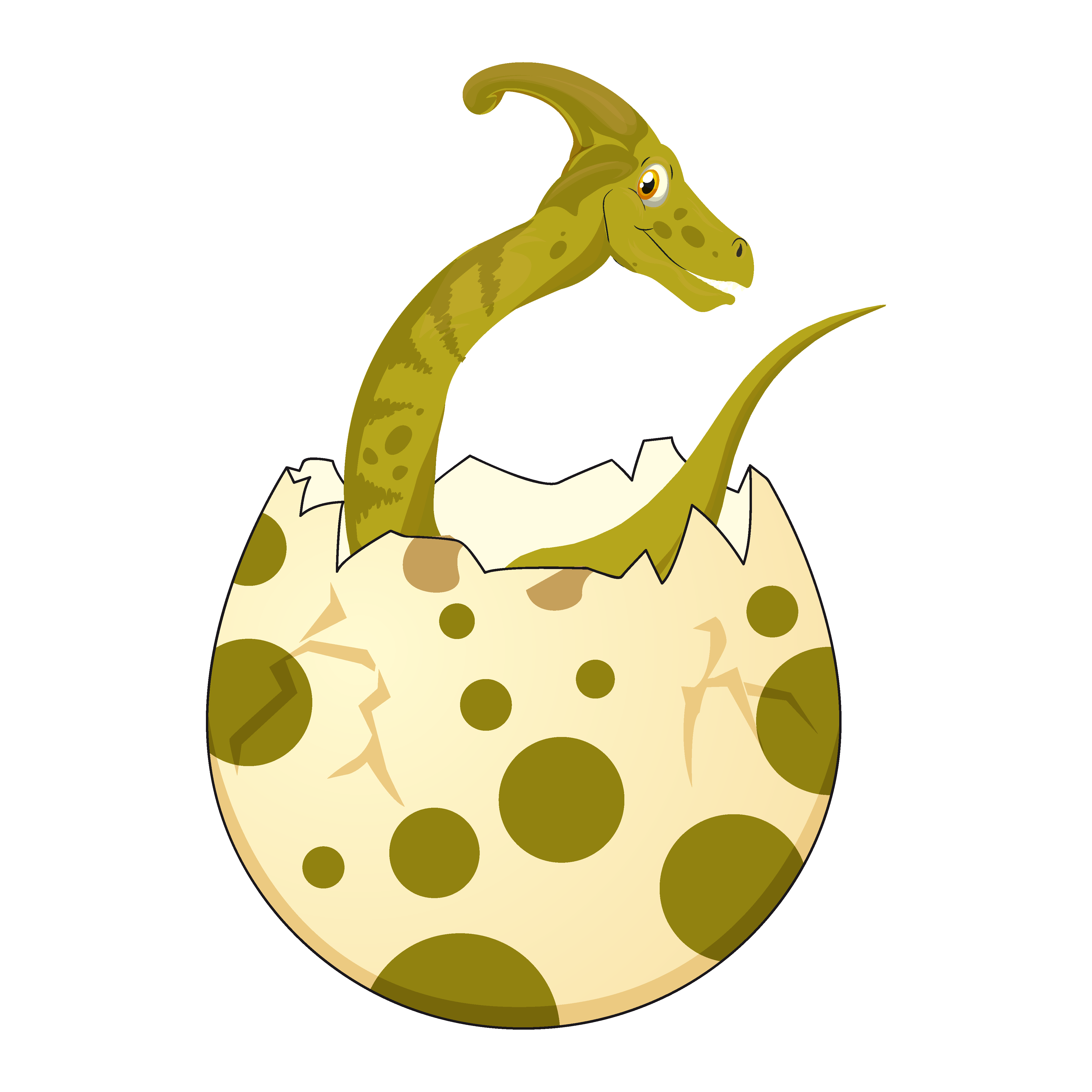 一只可爱的恐龙从恐龙蛋中孵化出来插画图片素材_ID:405025107-Veer图库